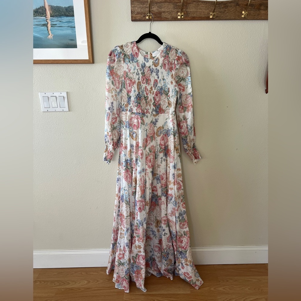 Zimmermann Size 1 Floral Textured Dress